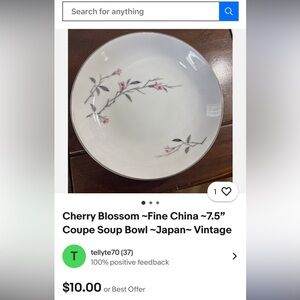 Cherry Blossom Fine China Bowl